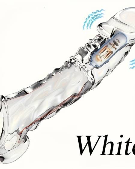 Large Cock Ringwith Vibrator Ring - white