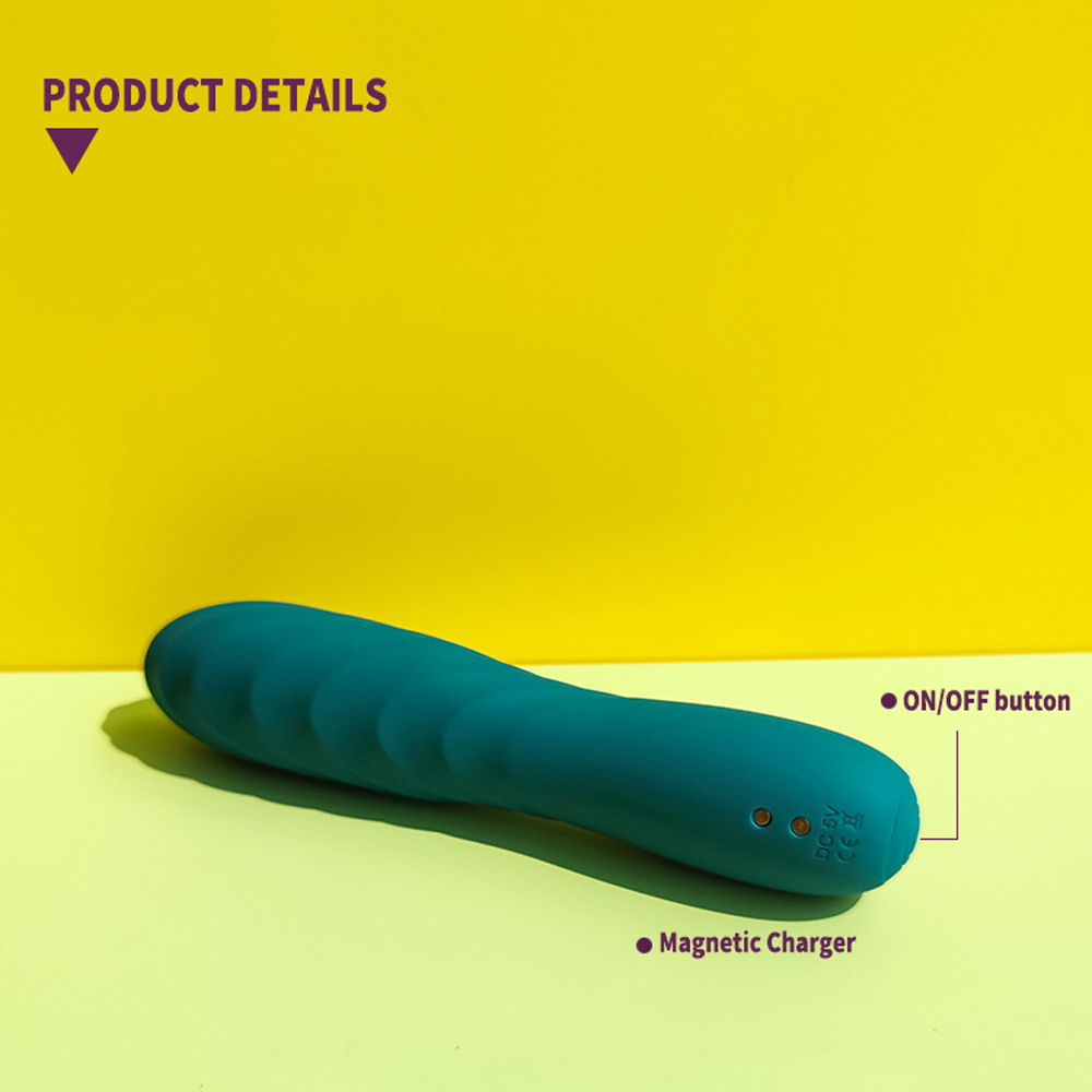 10-Mode Waterproof Rechargeable Green Silicone Vibrator - Image 4