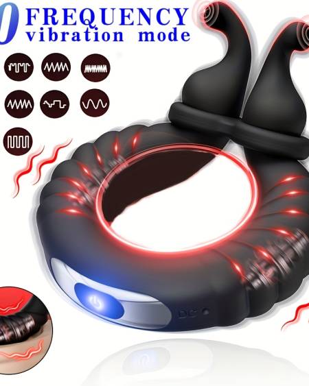Male Adult Cockring with 10 Vibration Modes