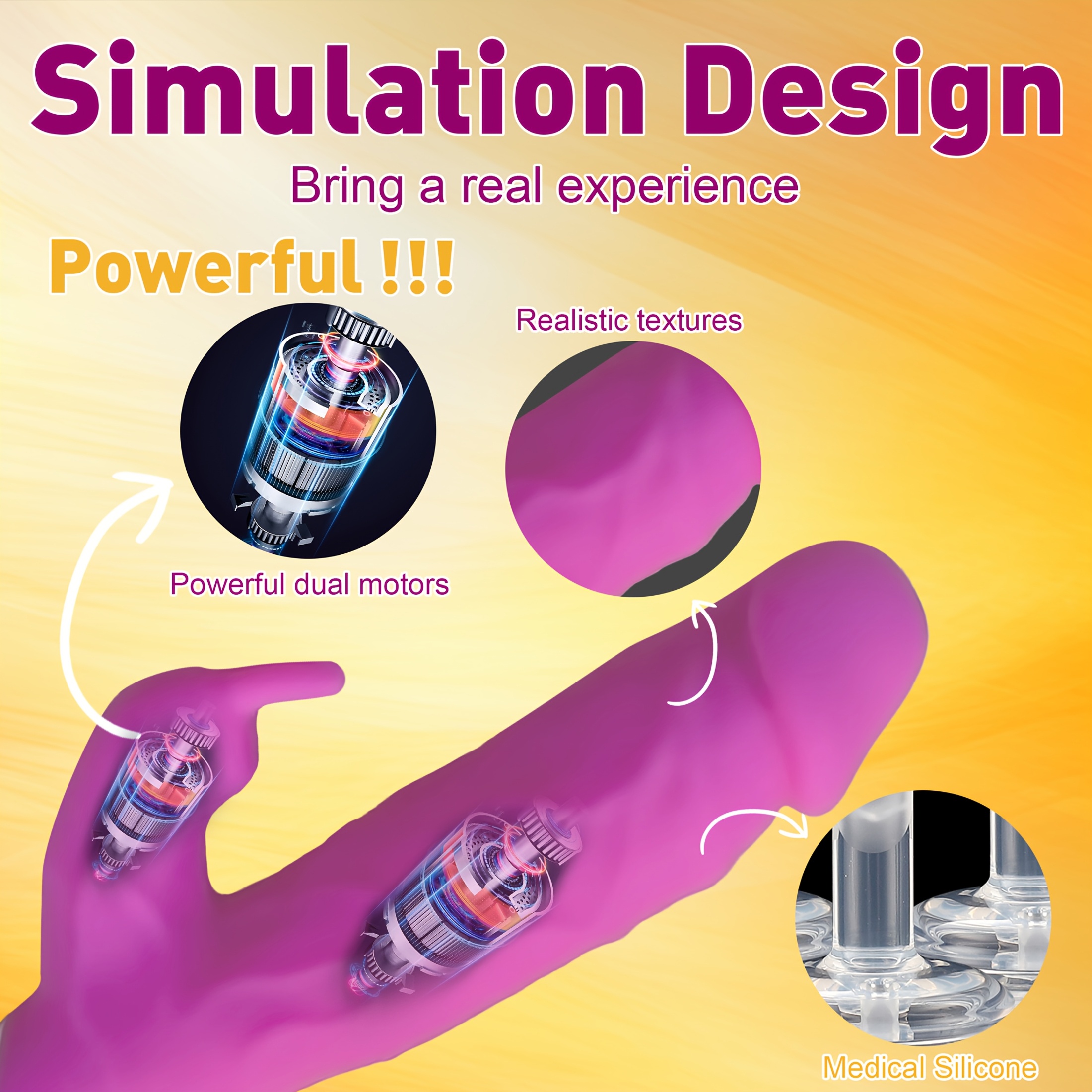 10 Vibration Modes with G Spot Clitoral Dual Massage Rabbit Shaped Vibrator, - Image 12