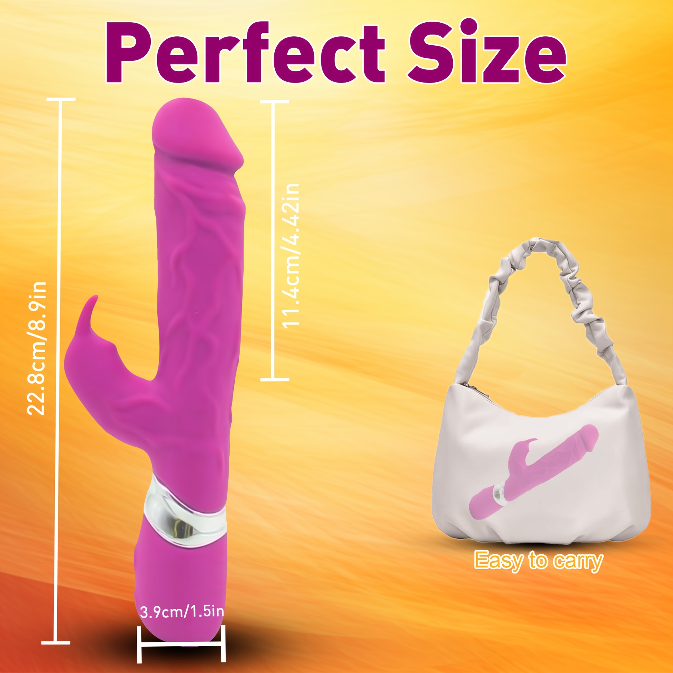 10 Vibration Modes with G Spot Clitoral Dual Massage Rabbit Shaped Vibrator, - Image 13