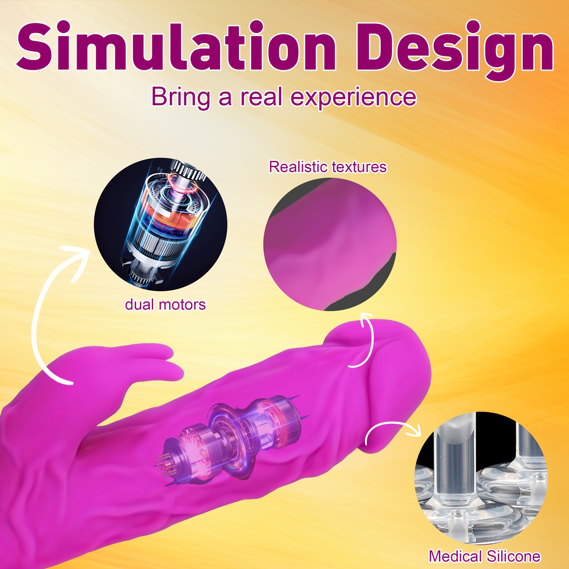 10 Vibration Modes with G Spot Clitoral Dual Massage Rabbit Shaped Vibrator, - Image 15