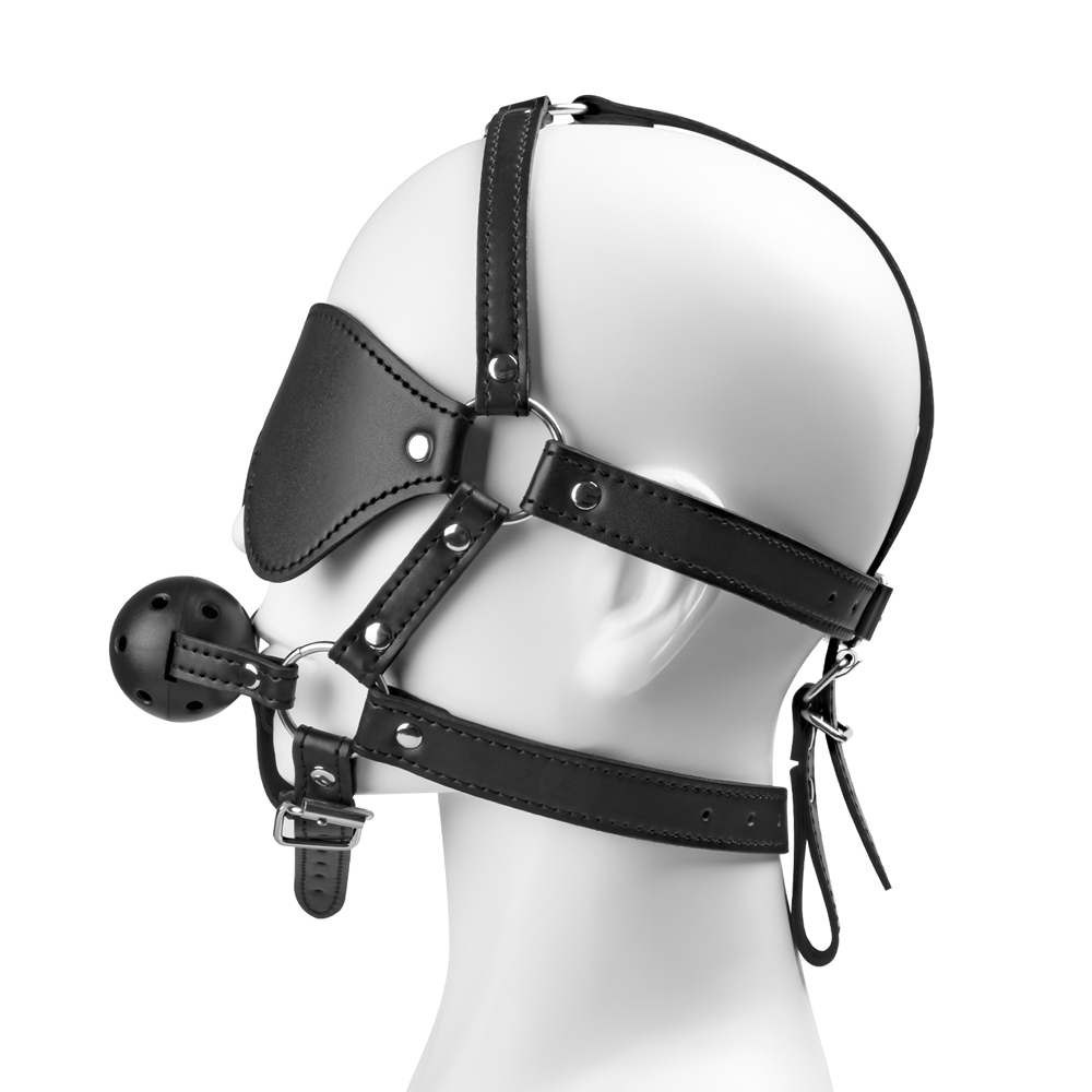 Black Mask with Ball Gag - Image 4