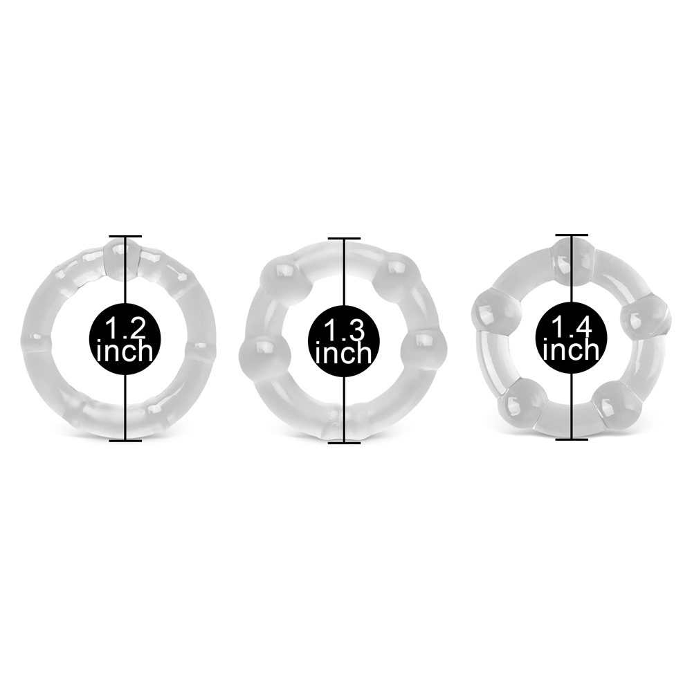 Stay Hard Enhancer Rings (Clear, 3 pack) - Image 7