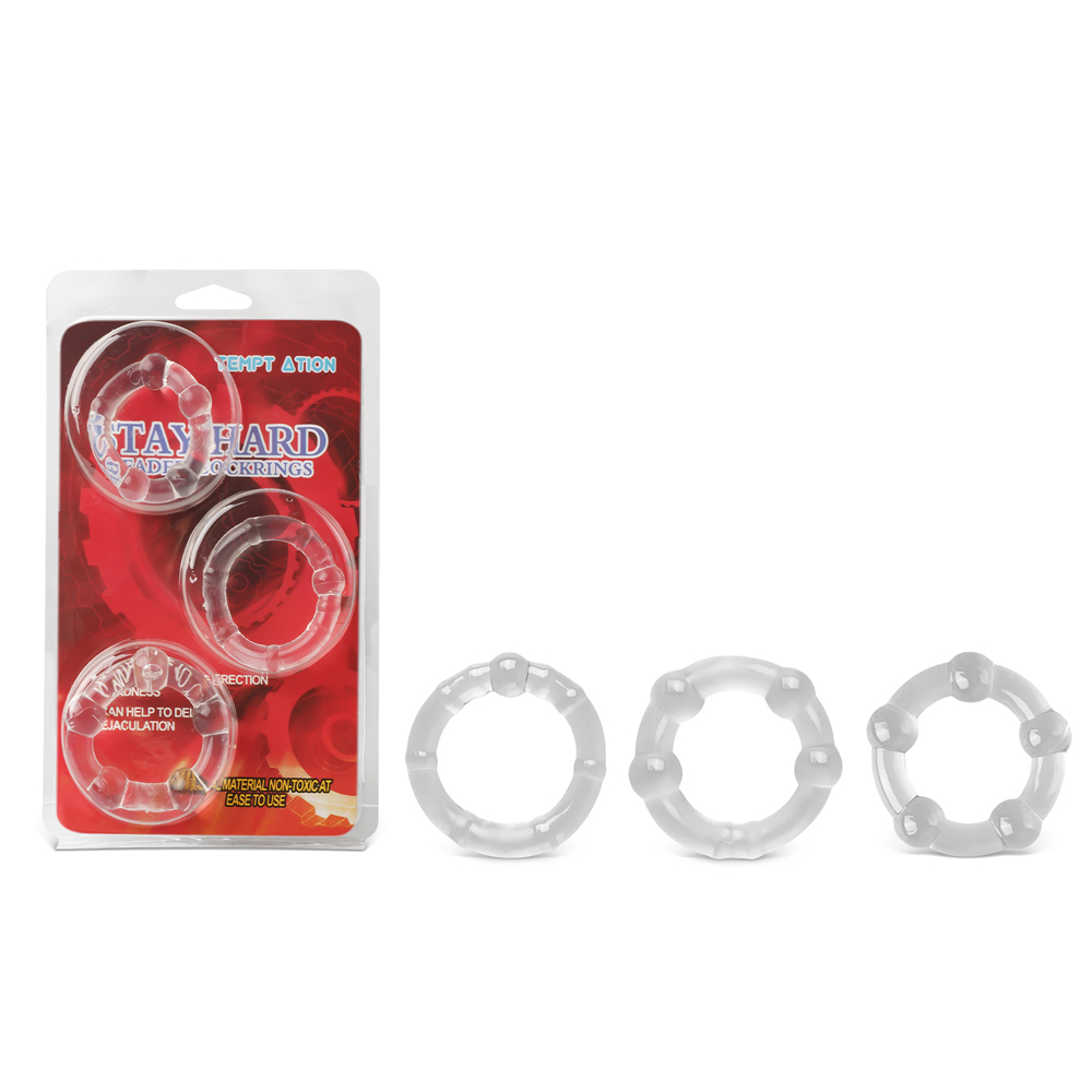 Stay Hard Enhancer Rings (Clear, 3 pack) - Image 8