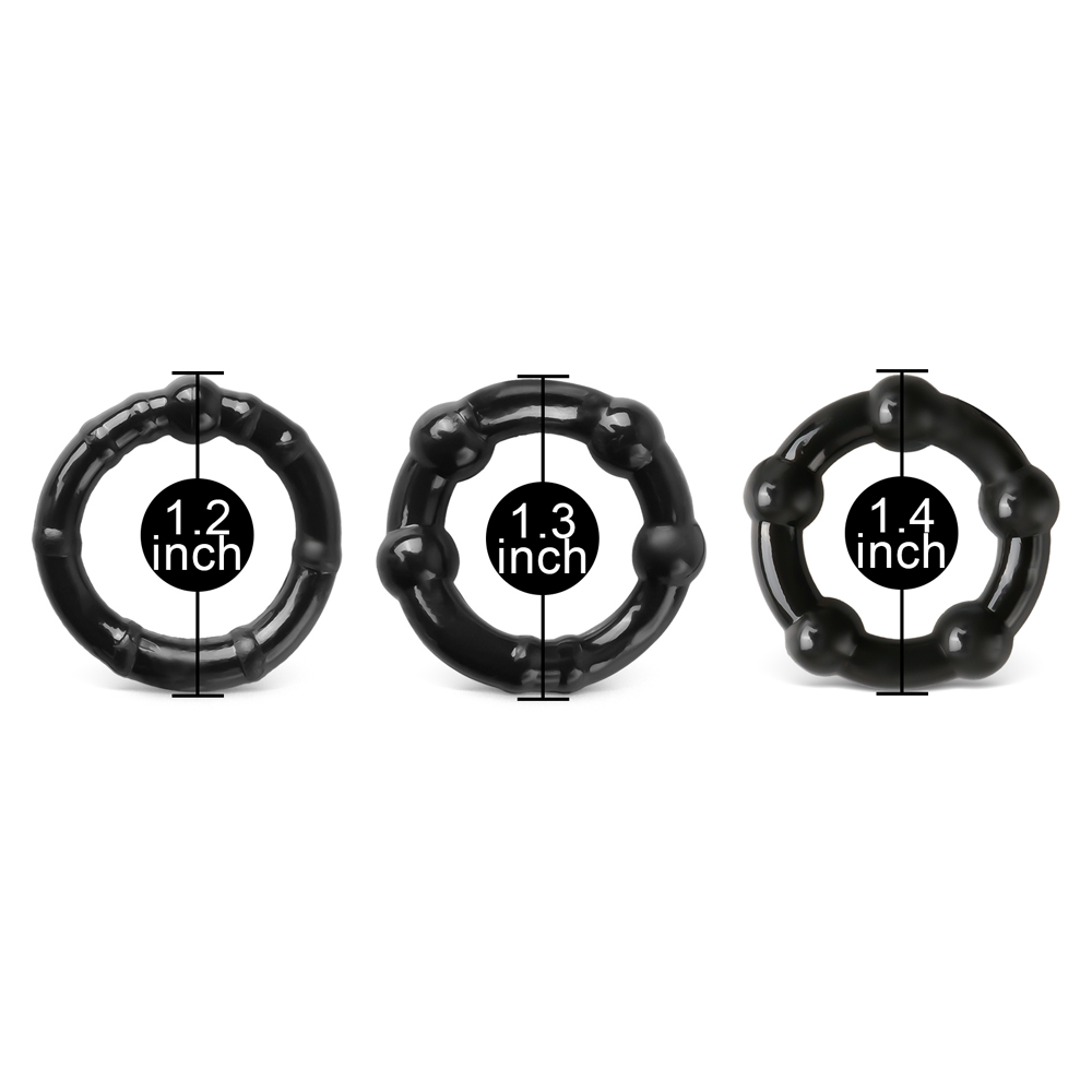 Stay Hard Enhancer Rings (Black, 3 pack) - Image 7