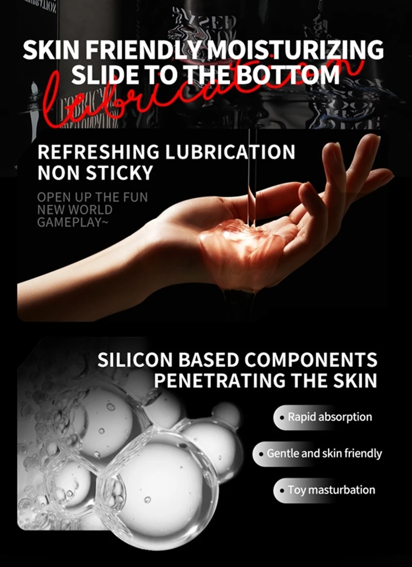 Silicone-Based Lubricant for Sex 300ml Gay Anal Lube Safer Sex Products, Unscented, Waterproof for Bathroom And Underwater Use - Image 16