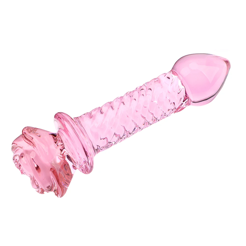 Sex Toys for Women Adult Products Butt Stimulation Anal Bead Pink Rose Flower Shape Anal Plug Prostate Massager Glass Dildo - Image 13