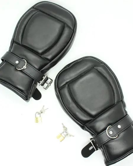 Adult Toys Sex Accessories Leather Bdsm Bondage Mittens Gloves Dog Paw Padded Fist Mitts Handcuffs Adult Games Couples Sex Toys
