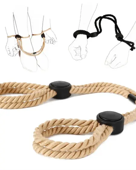 Sex Toys Tools Adjustable Erotic Slave Bdsm Bondage Restraint Rope Handcuffs Wrist Flirting Fetish Adults Games Sex Toy